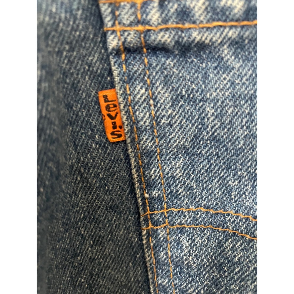 Vintage 1989 Levis 550 Orange Tab Relaxed Fit Tapered Jeans 38x30 38X29.5 - Picture 4 of 8